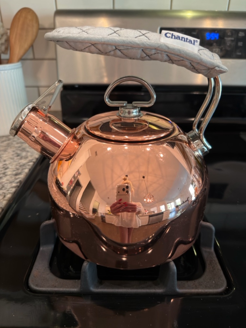 Williams Sonoma Chantal Copper Whistling Tea Kettle